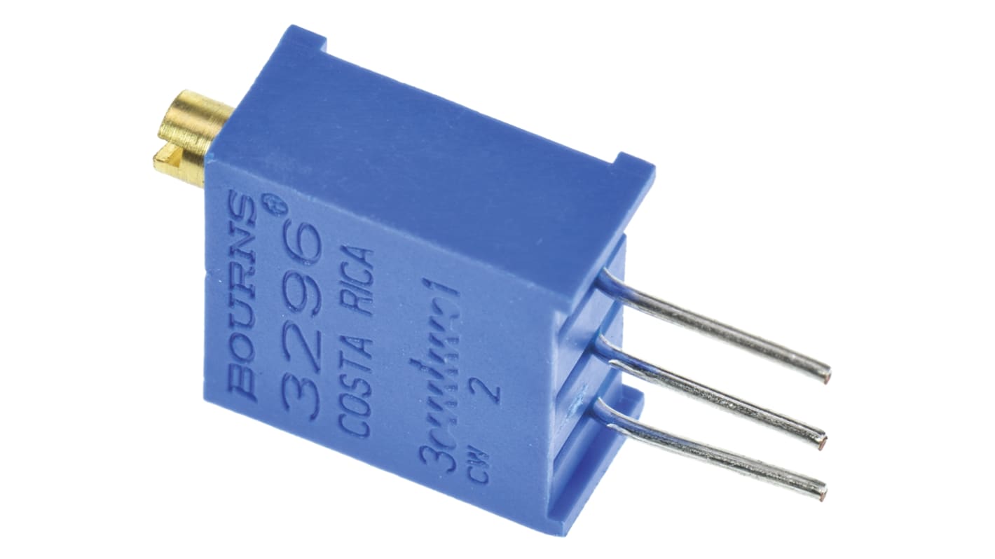 3296W-1-502LF | 5kΩ, Through Hole Trimmer Potentiometer 0.5W Top Adjust ...