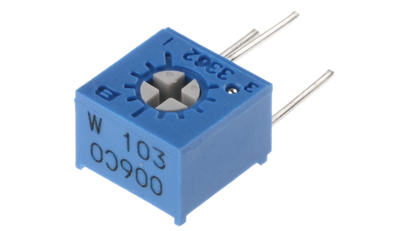 Bourns 3362 1-Gang THT Trimmer-Potentiometer, Seitliche Einstellung, 10kΩ, ±10%, 0.5W, Pin, L. 6.6mm