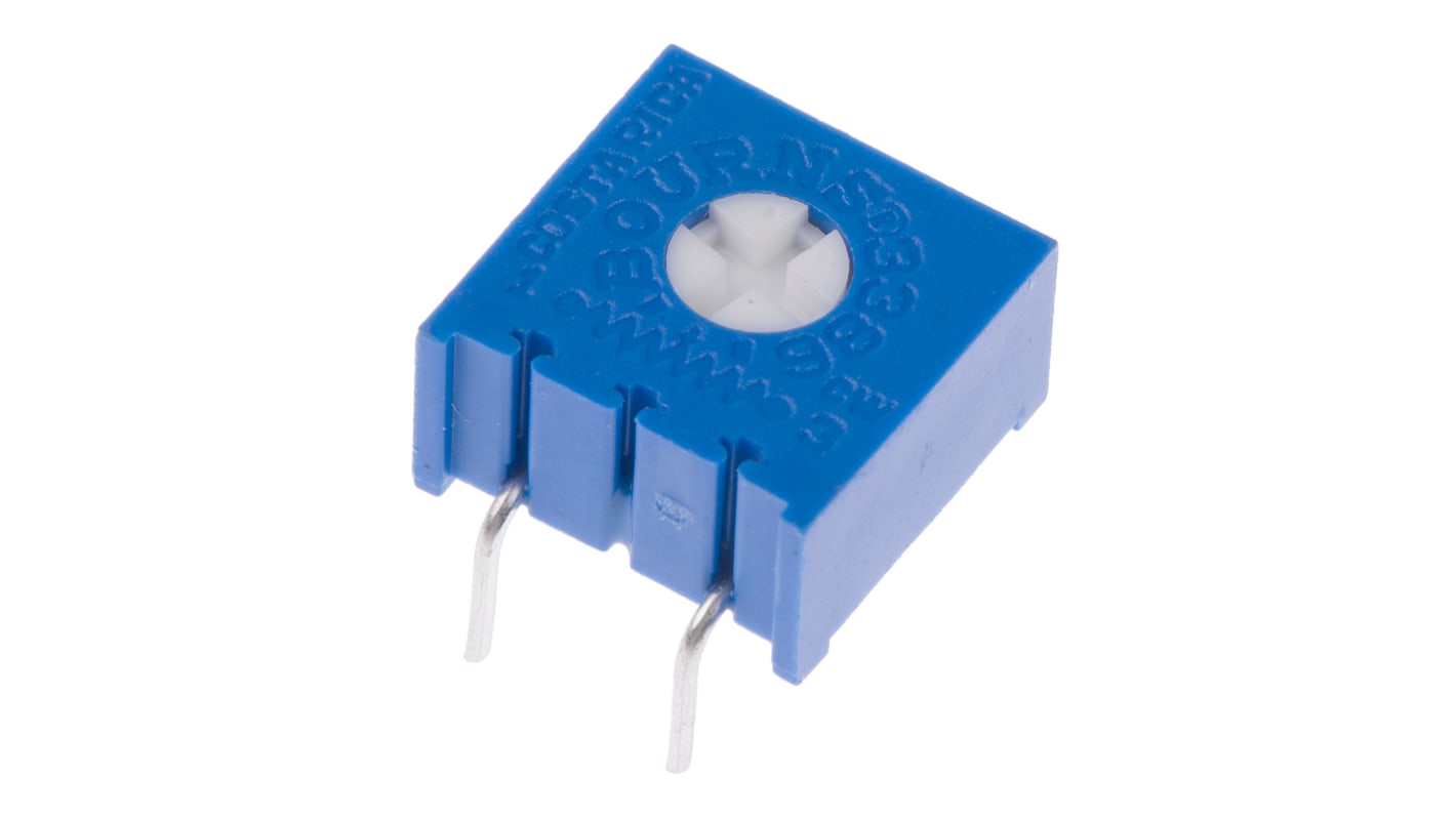 Bourns 3386 1-Gang THT Trimmer-Potentiometer, Einstellung von oben, 10kΩ, ±10%, 0.5W, Pin, L. 9.53mm