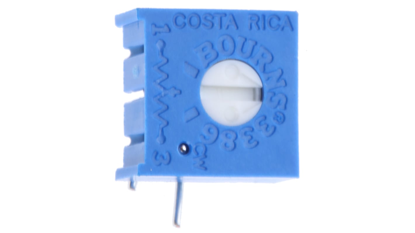 500Ω, Through Hole Trimmer Potentiometer 0.5W Top Adjust Bourns, 3386