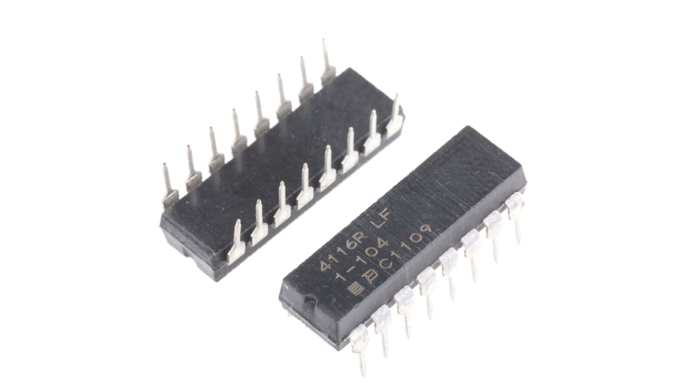 Bourns, 4100R 100kΩ ±2% Isolated Resistor Array, 8 Resistors, 2.25W total, DIP, Through Hole