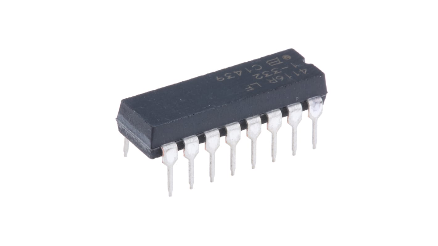 Bourns, 4100R 3.3kΩ ±2% Isolated Resistor Array, 8 Resistors, 2.25W total, DIP, Through Hole