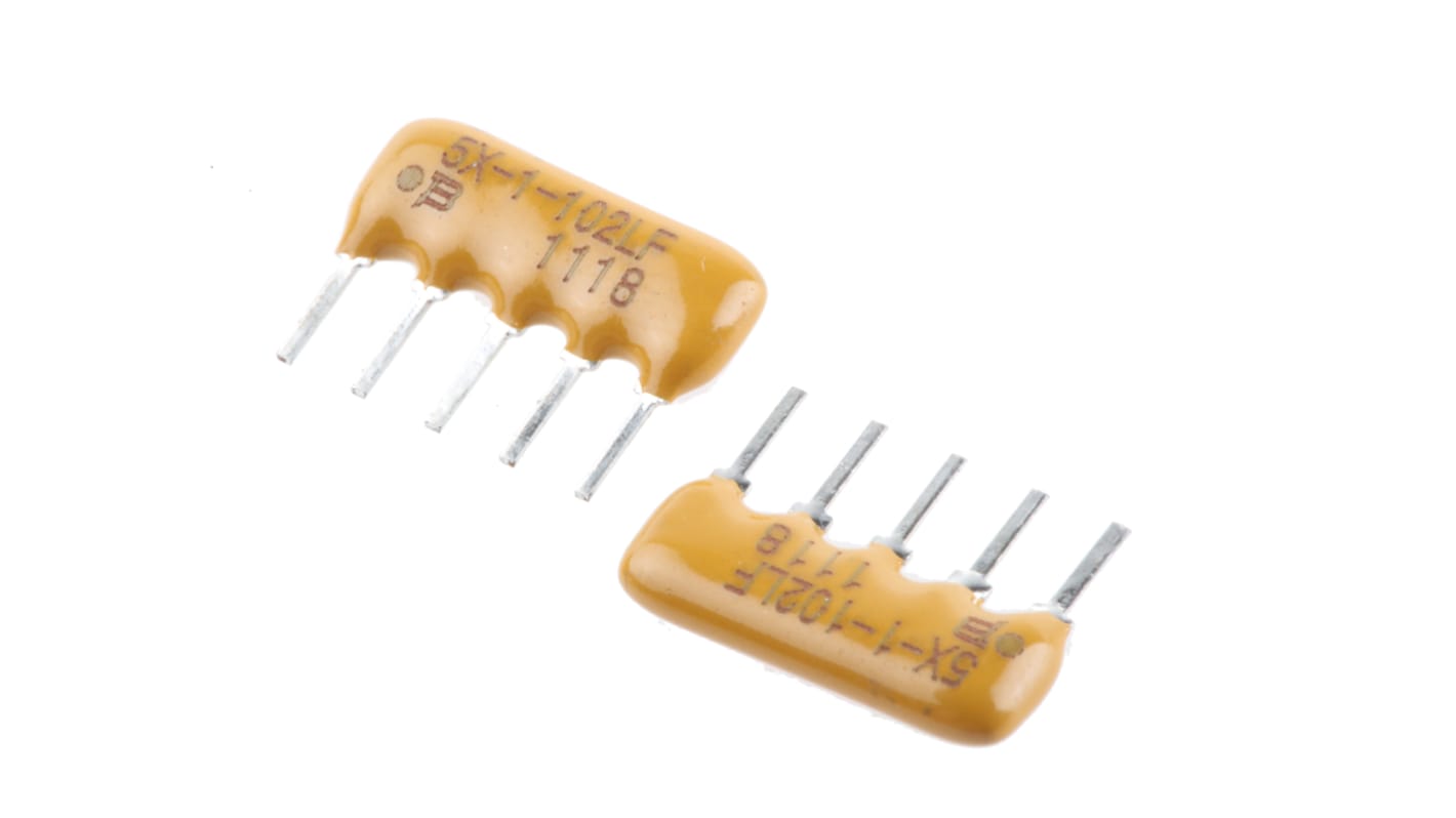 Bourns, 4600X 1kΩ ±2% Bussed Resistor Array, 4 Resistors, 0.63W total, SIP, Through Hole