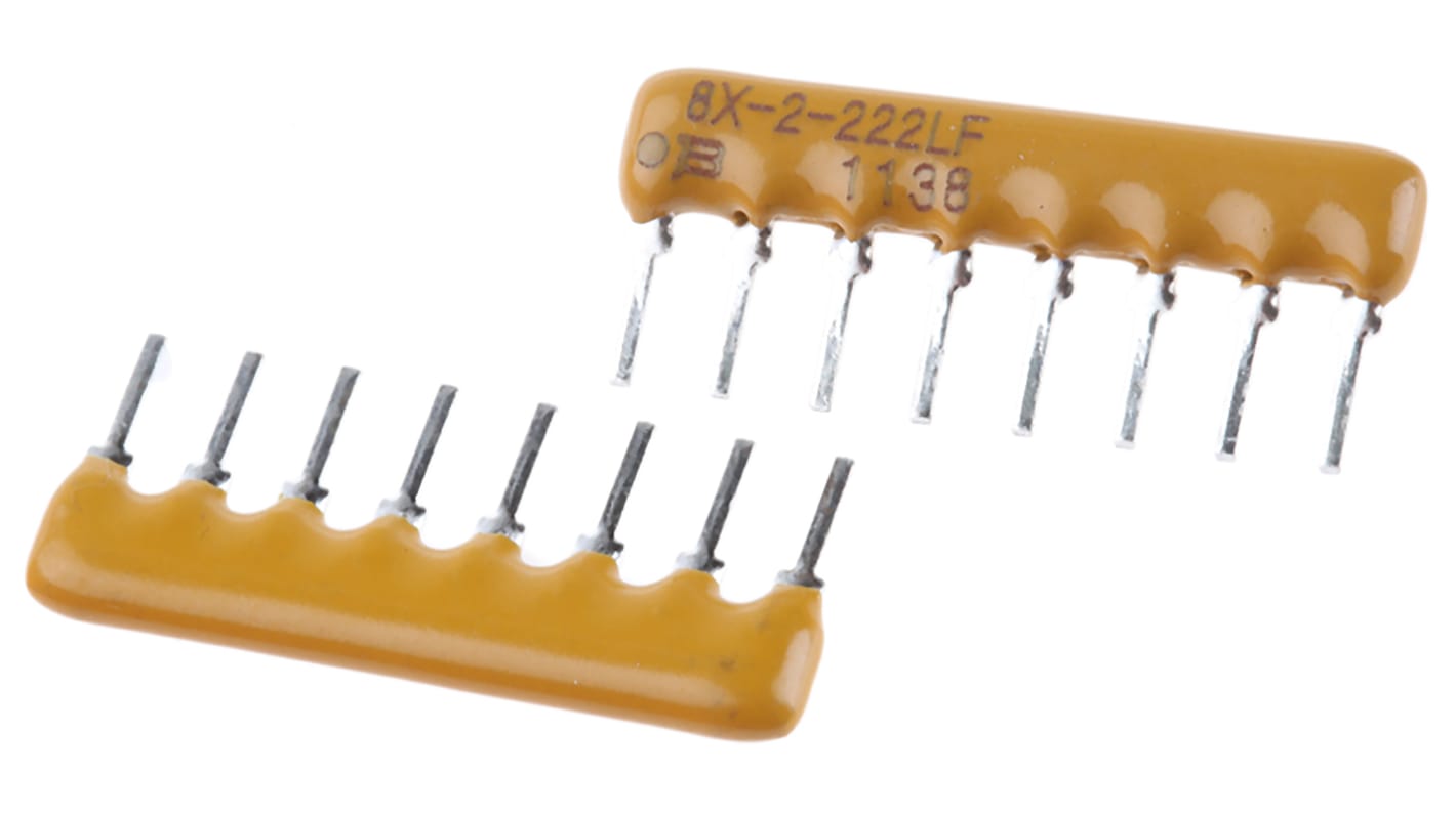 Bourns, 4600X 2.2kΩ ±2% Isolated Resistor Array, 4 Resistors, 1W total, SIP, Through Hole