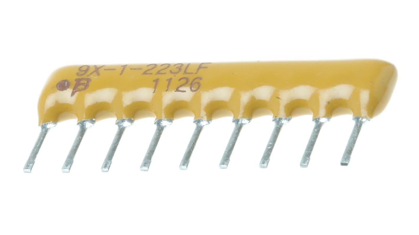 Bourns, 4600X 22kΩ ±2% Bussed Resistor Array, 8 Resistors, 1.13W total, SIP, Through Hole