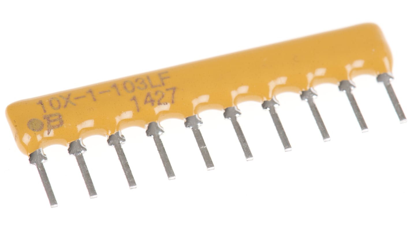 Bourns, 4600X 10kΩ ±2% Bussed Resistor Array, 9 Resistors, 1.25W total, SIP, Through Hole