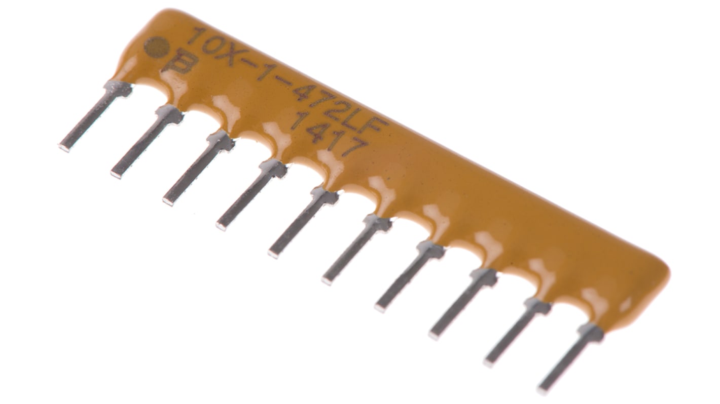 Bourns, 4600X 4.7kΩ ±2% Bussed Resistor Array, 9 Resistors, 1.25W total, SIP, Through Hole