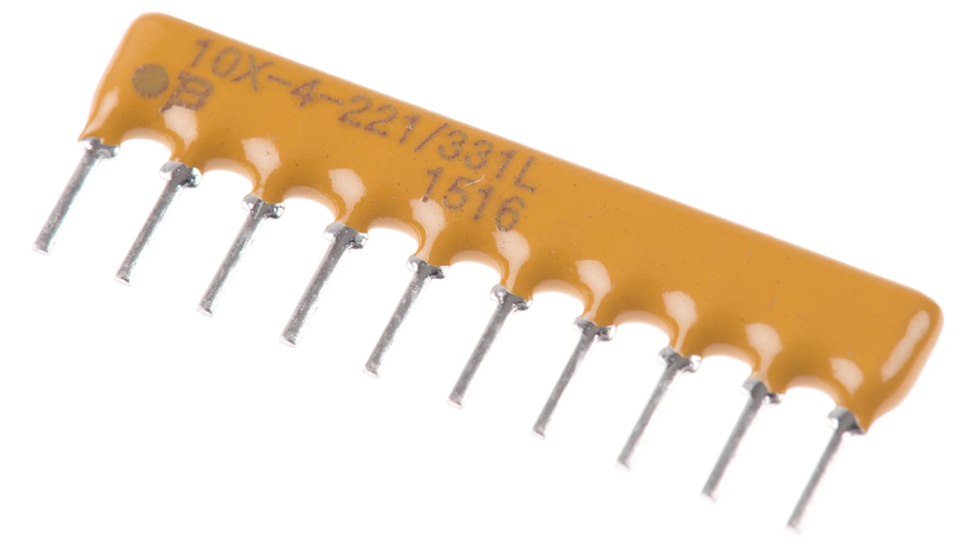 Bourns, 4600X 220Ω ±2% TERM Resistor Array, 16 Resistors, 1.25W total, SIP, Through Hole