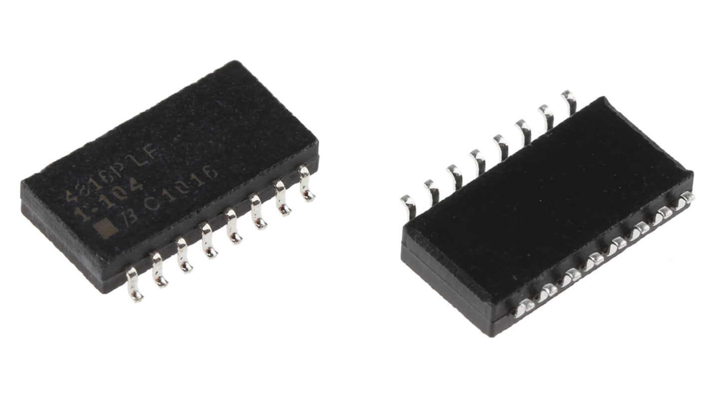 Bourns, 4800P 100kΩ ±2% Isolated Resistor Array, 8 Resistors, 1.28W total, SOM, Standard SMT