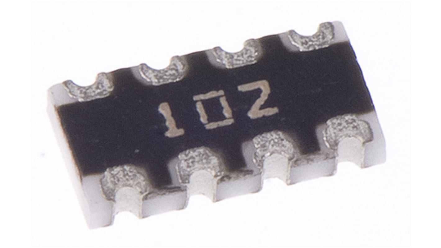 Bourns, CAT16 1kΩ ±5% Isolated Resistor Array, 4 Resistors, 0.25W total, 1206 (3216M), Concave