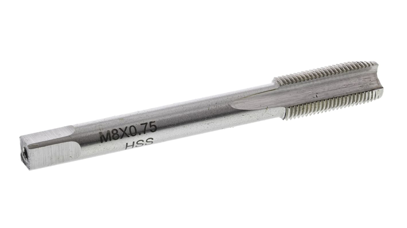 RS PRO Threading Tap, M8 Thread, 0.75mm Pitch, Metric Fine Standard RS