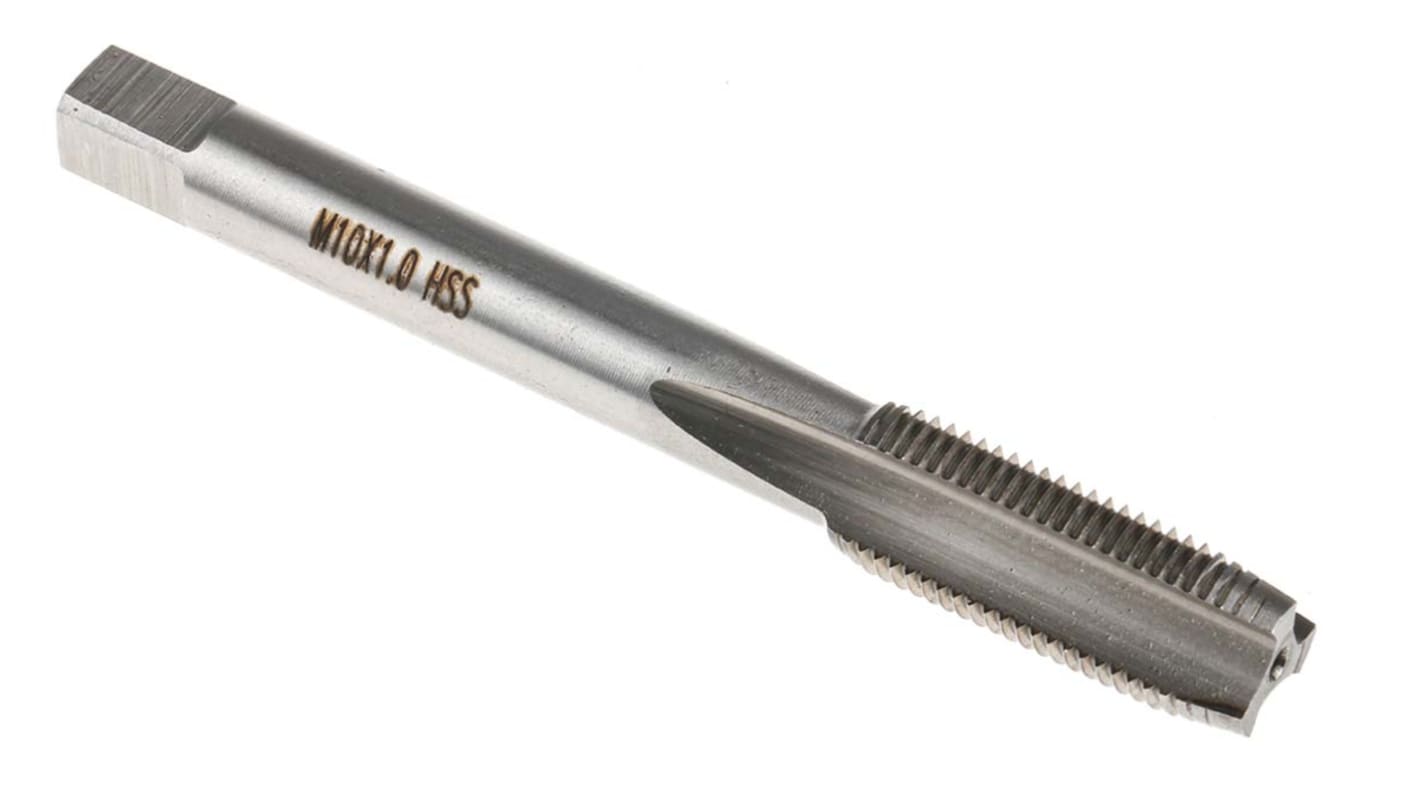 RS PRO Threading Tap, M10 Thread, 1.0mm Pitch, Metric Fine Standard RS