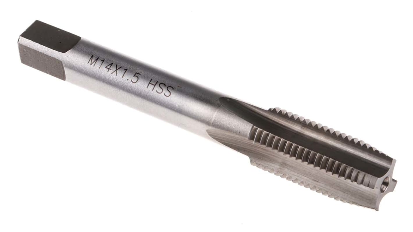 RS PRO Threading Tap, M14 Thread, 1.5mm Pitch, Metric Fine Standard