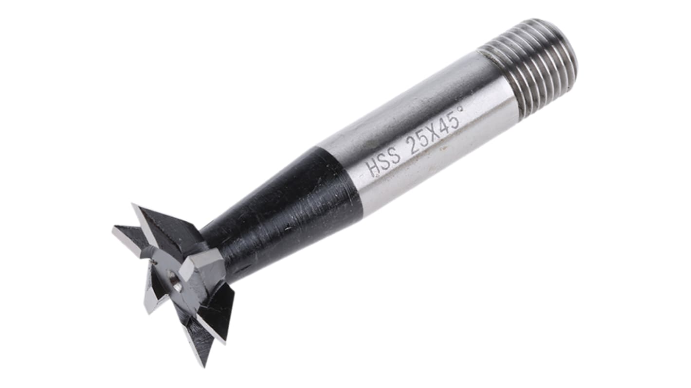 RS PRO 67 mm HSS Standard Dovetail Cutter 45° 25mm Diameter