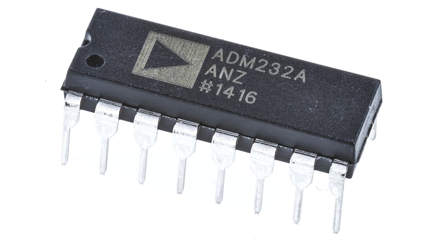 Analog Devices ライントランシーバスルーホール, 16-Pin, ADM232AANZ