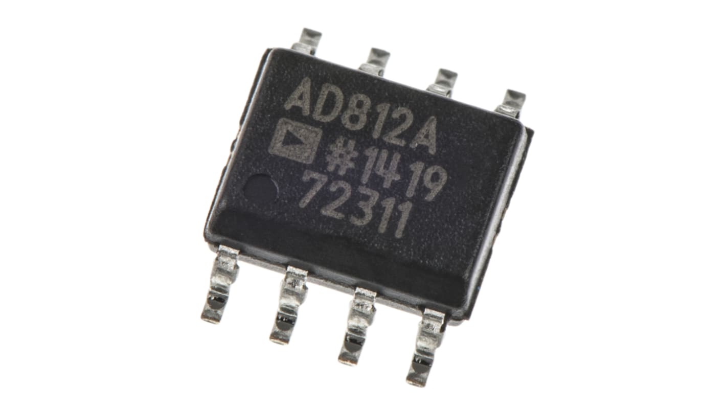 Circuit intégré amplificateur vidéo AD812ARZ, 2 canaux 125V/μs, SOIC 8 broches