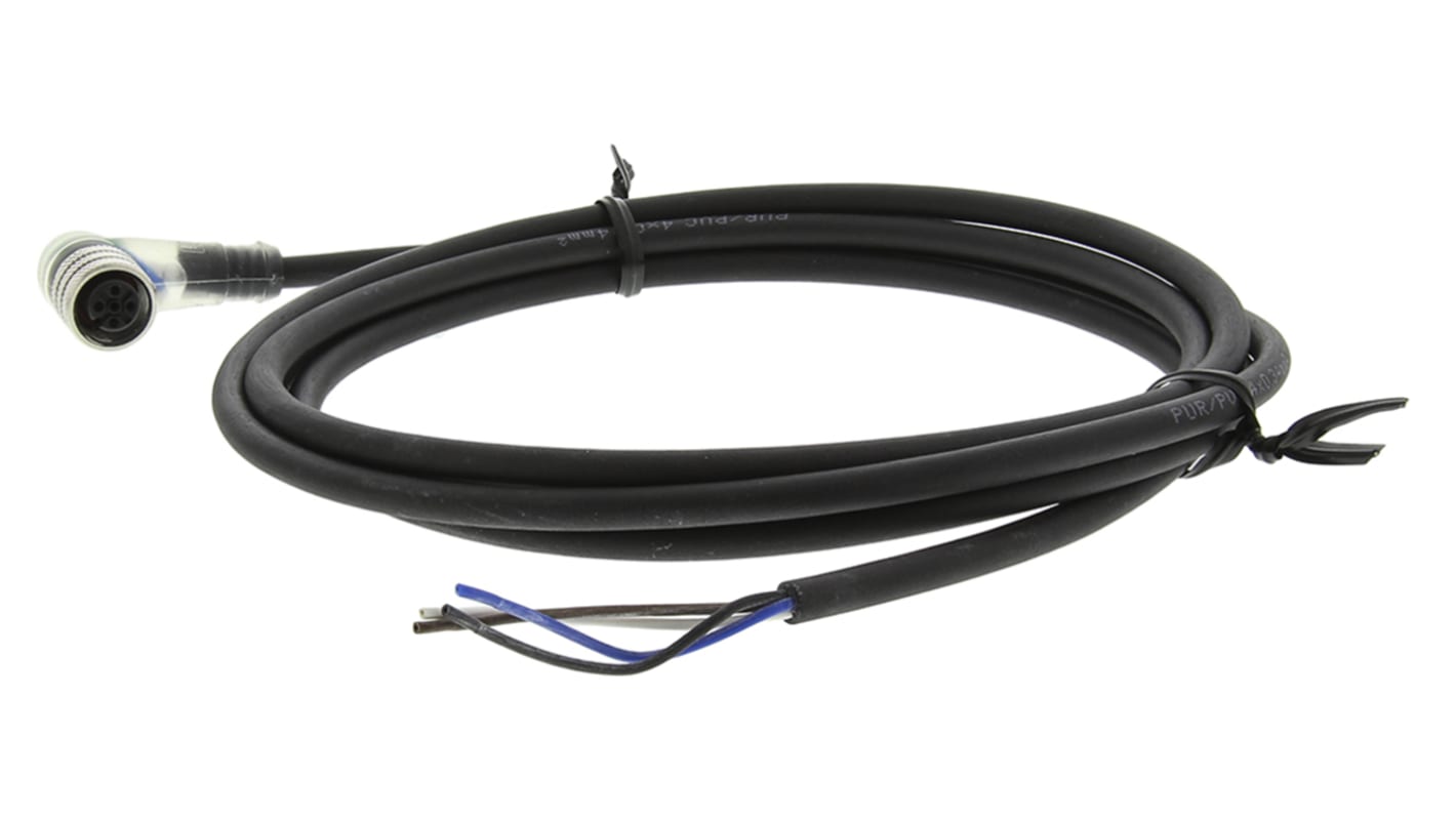 Cable de conexión Brad from Molex, con. A M12 Hembra, 4 polos, con. B Sin terminación, cod.: A, long. 2m, 1,5 A, IP67