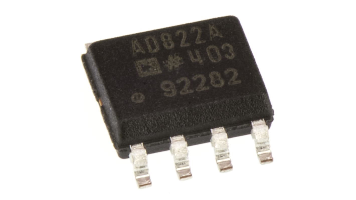 Analog Devices オペアンプ, 表面実装, 2回路, ±2電源, 単一電源, AD822ARZ