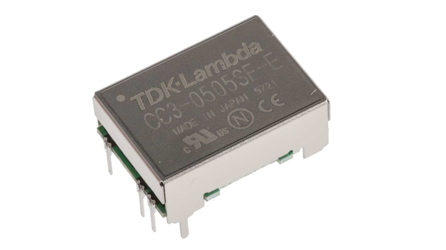 TDK-Lambda DC-DC Converter, 5V dc/ 600mA Output, 4.5 → 9 V dc Input, 3W, Through Hole, +85°C Max Temp -40°C Min