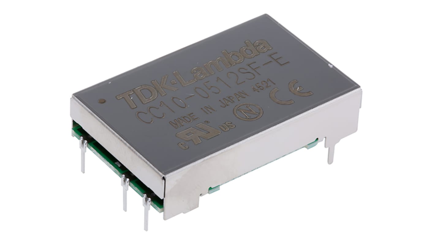 TDK DC/DC-Wandler 10W 5 V dc IN, 12V dc OUT / 800mA Durchsteckmontage 500V ac isoliert