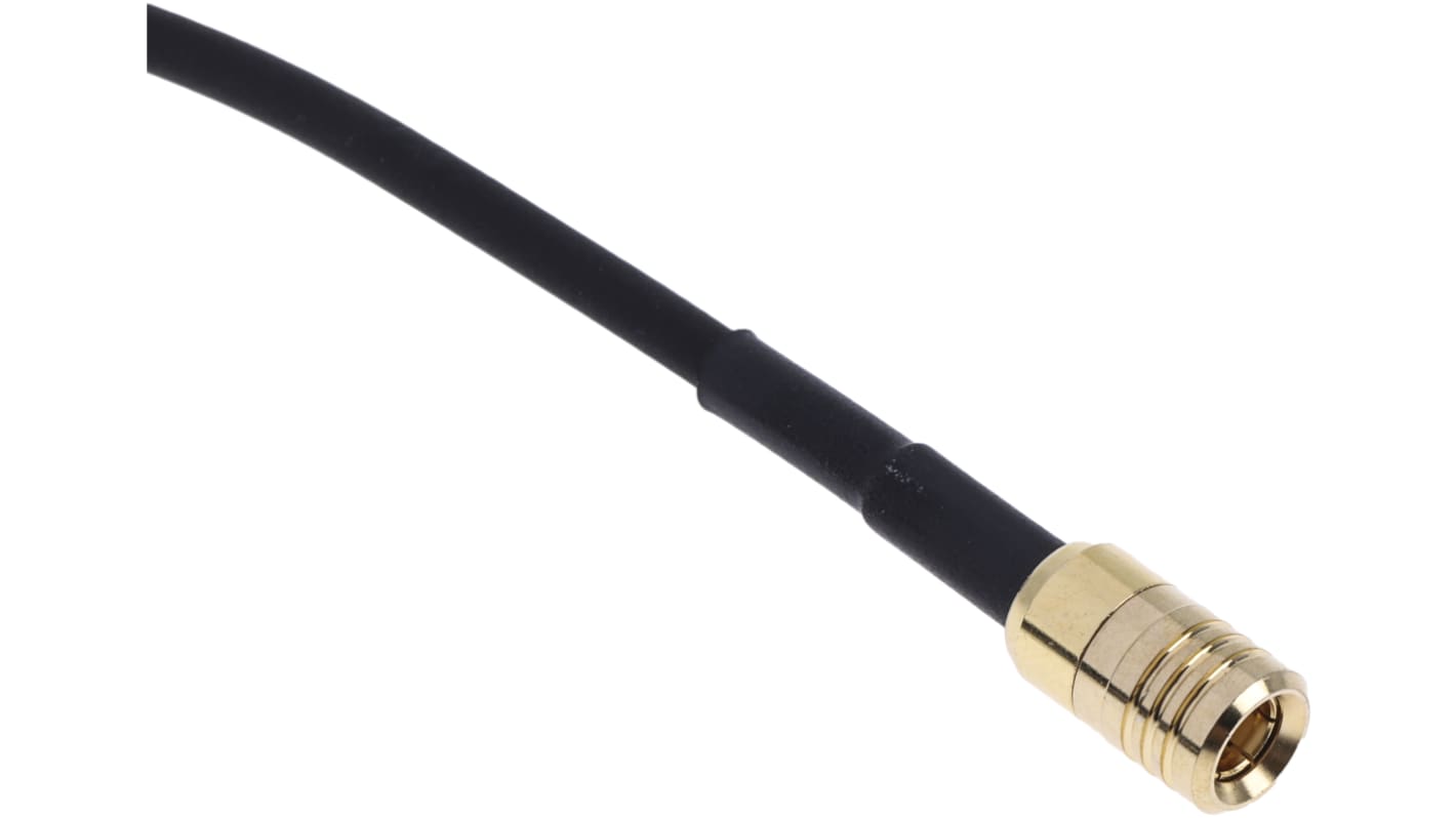 Câble coaxial RS PRO, RG174, SMB, / SMB, 525mm, Noir