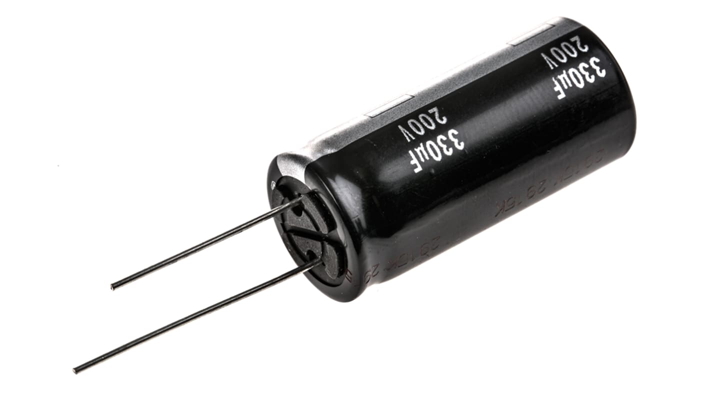 Panasonic 330μF Aluminium Electrolytic Capacitor 200V dc, Radial, Through Hole - EEUED2D331