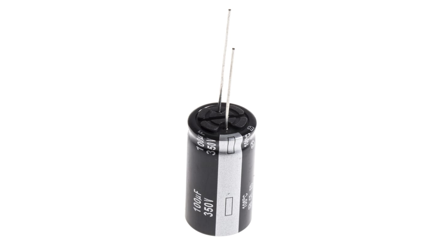 Panasonic 100μF Aluminium Electrolytic Capacitor 350V dc, Radial, Through Hole - EEUED2V101