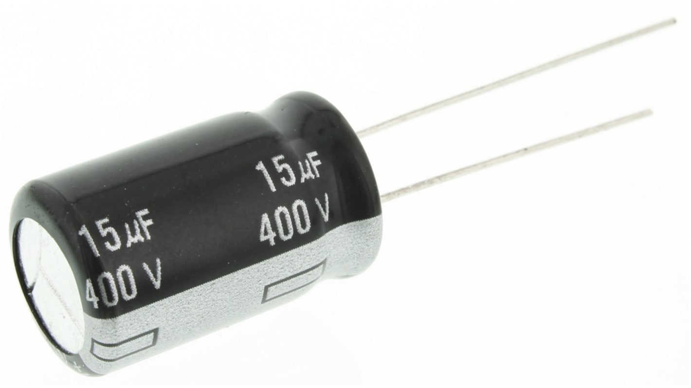 Panasonic 15μF Aluminium Electrolytic Capacitor 400V dc, Radial, Through Hole - EEUED2G150