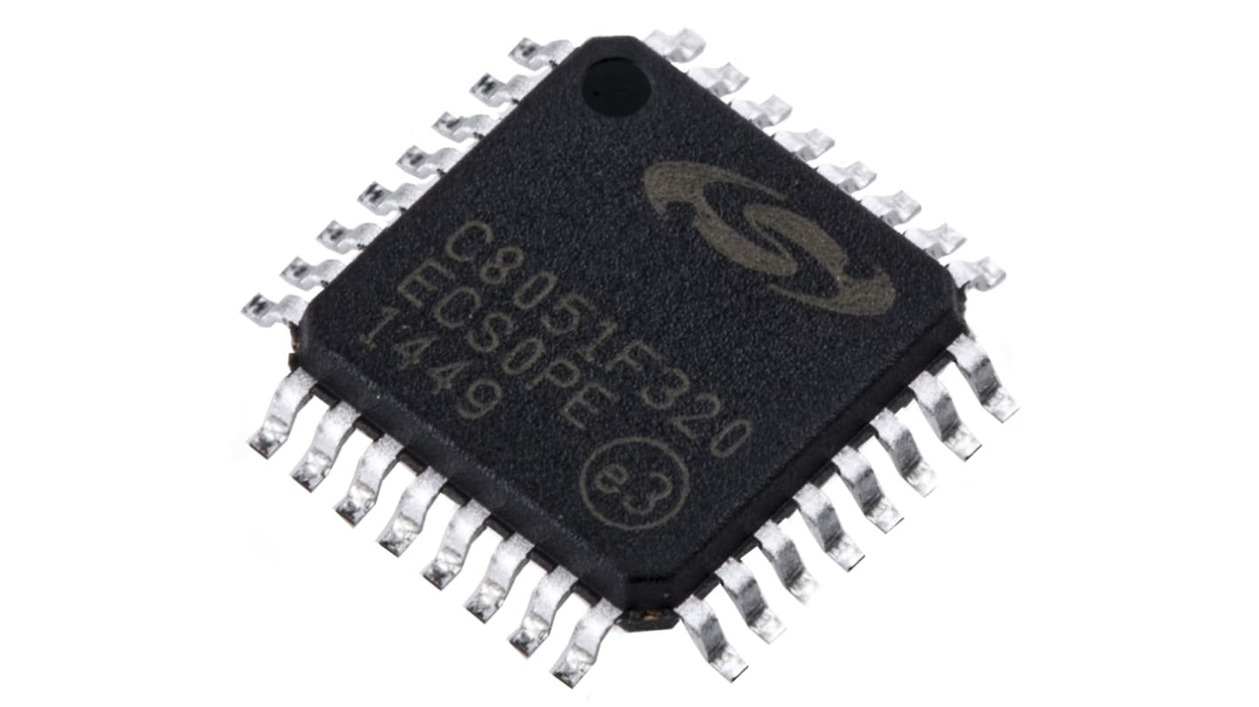 Microcontrolador Silicon Labs C8051F320-GQ, núcleo 8051 de 8bit, RAM 2,304 kB, 25MHZ, LQFP de 32 pines