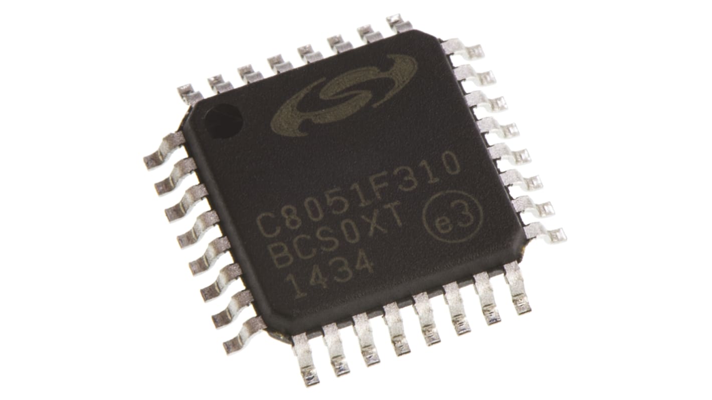 Microcontrolador Silicon Labs C8051F310-GQ, núcleo 8051 de 8bit, RAM 1,28 kB, 25MHZ, LQFP de 32 pines