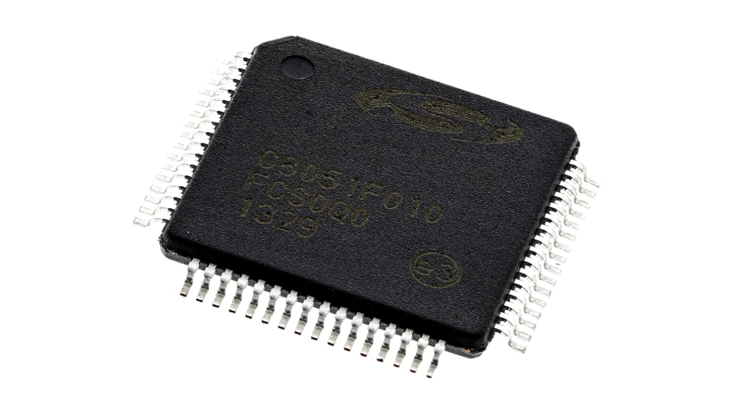 Silicon Labs C8051F010-GQ, 8bit 8051 Microcontroller, C8051F, 20MHz, 32 kB Flash, 64-Pin TQFP