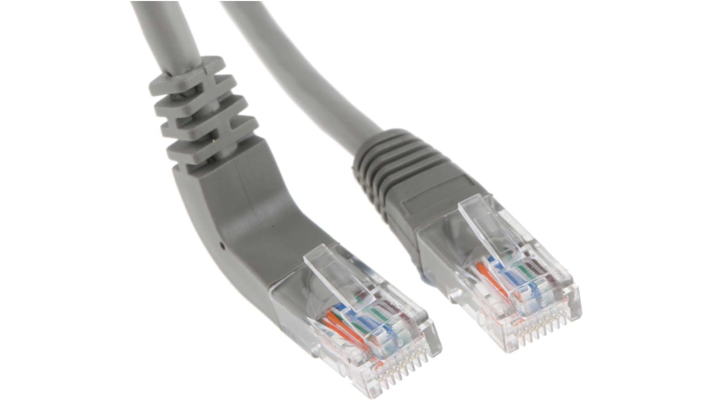 Câble Ethernet catégorie 5e U/UTP RS PRO, Gris, 1m PVC Avec connecteur