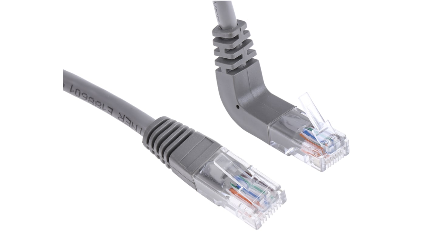 Cable Ethernet Cat5e U/UTP RS PRO de color Gris, long. 2m, funda de PVC