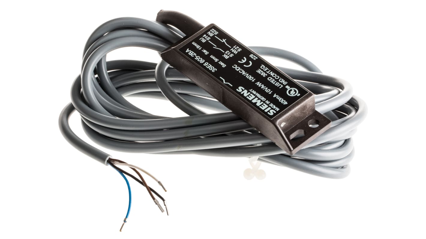 Siemens Sirius 3SE6 3m Kabel Berührungsloser Sicherheitsschalter aus Kunststoff 100V ac, Schließer/Öffner, Einmalig