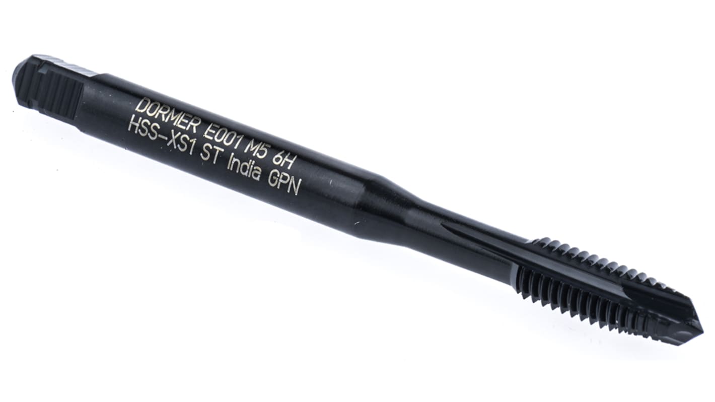 E001M5 Dormer Threading Tap, M5 Thread, 0.8mm Pitch, Metric Standard