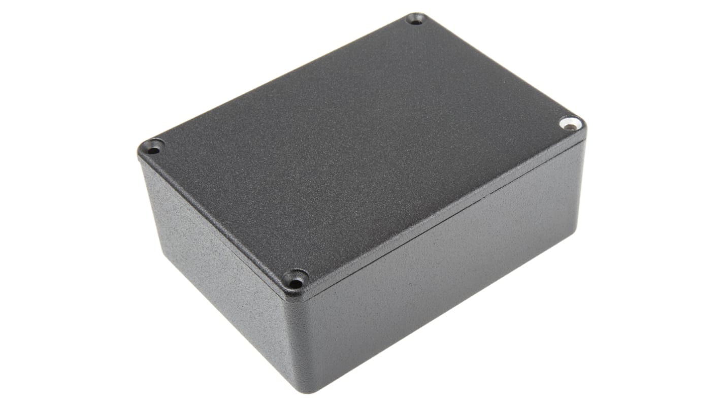 Hammond 1590 Series Black Die Cast Aluminium Enclosure, IP54, Black Lid, 110.5 x 81.5 x 40mm