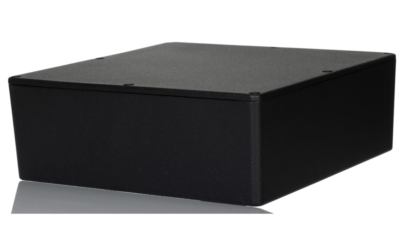 Hammond 1590 Series Black Die Cast Aluminium Enclosure, IP54, Black Lid, 188 x 188 x 67mm