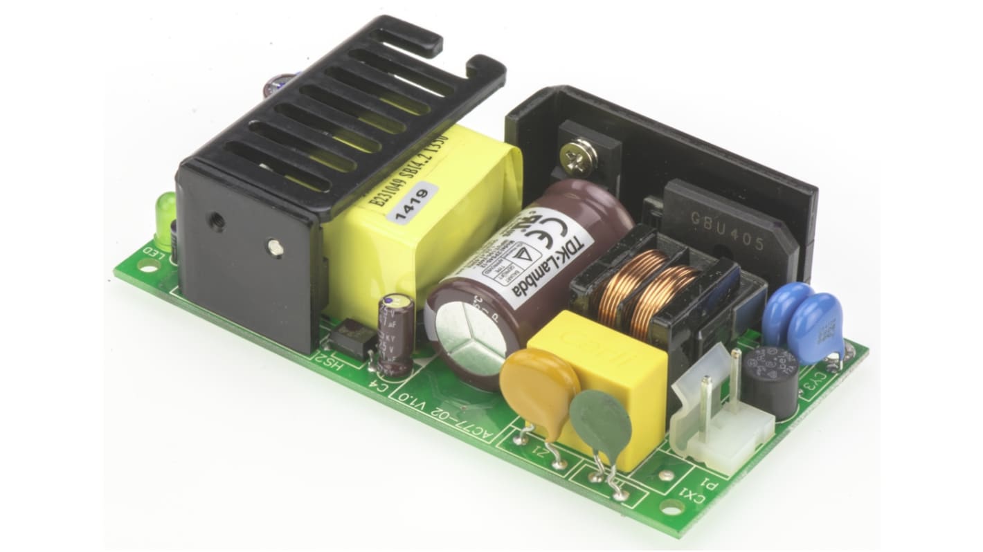 TDK-Lambda Switching Power Supply, ZPS40-12, 12V dc, 3.34A, 40W, 1 Output, 120 → 370 V dc, 90 → 264 V ac