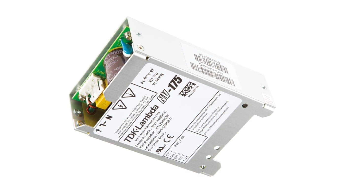 Alimentation à découpage, TDK-Lambda 175W, 1 sortie à 24V c.c. 7.5A