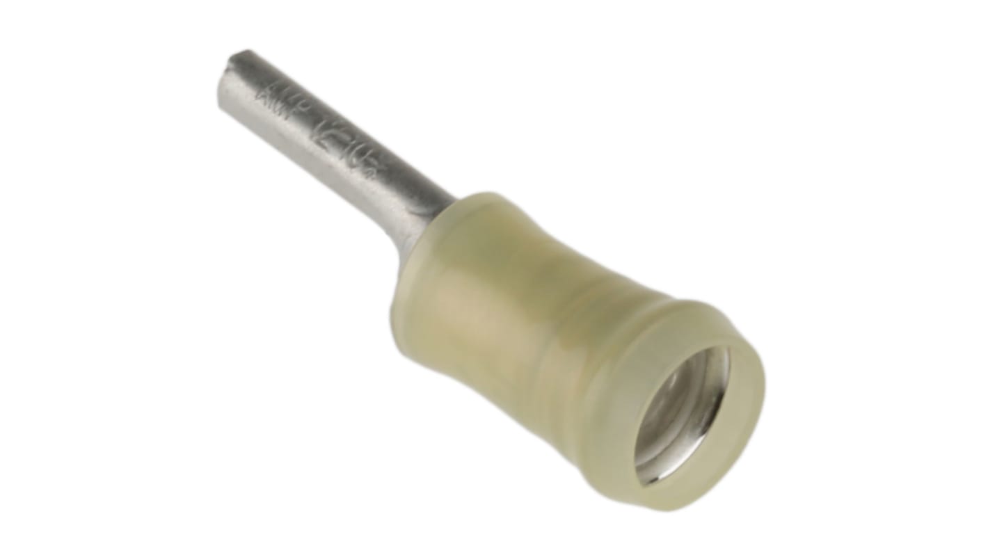 TE Connectivity, PIDG Insulated, Tin Crimp Pin Connector, 2.7mm² to 6.6mm², 12AWG to 10AWG, 2.6mm Pin Diameter, Yellow