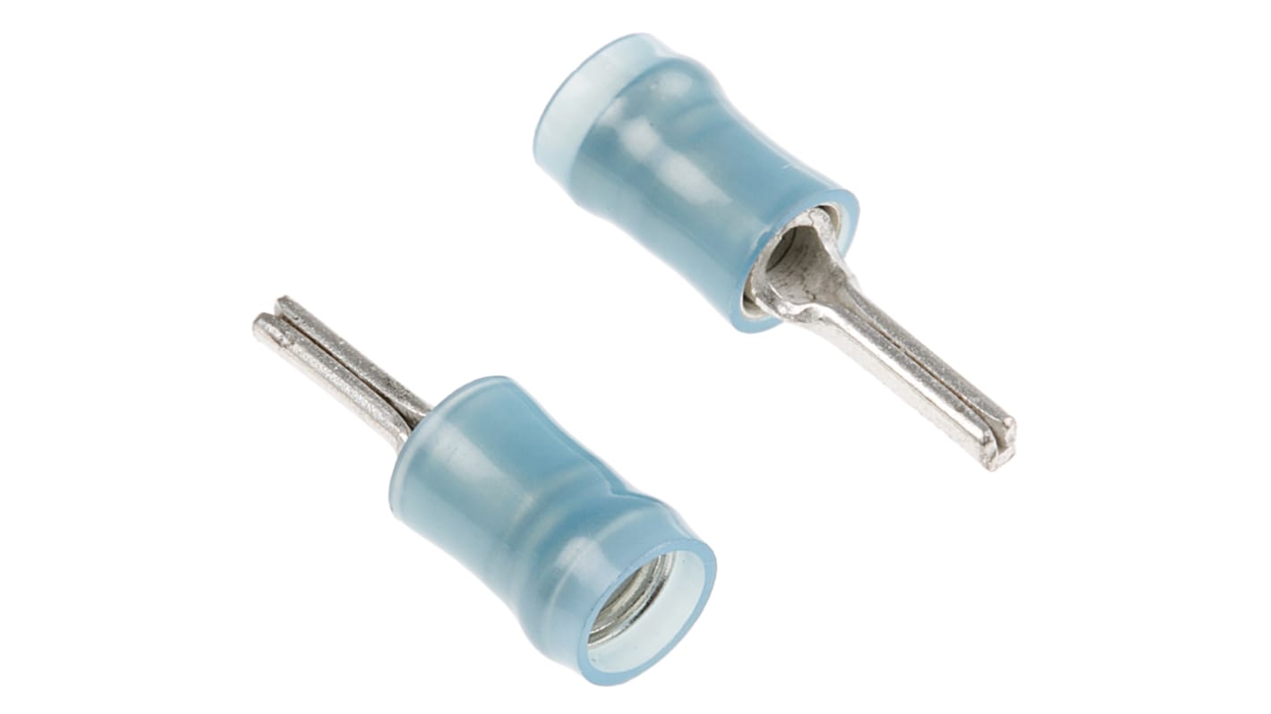 TE Connectivity, PIDG Insulated, Tin Crimp Pin Connector, 1mm² to 2.6mm², 16AWG to 14AWG, 1.8mm Pin Diameter, Blue