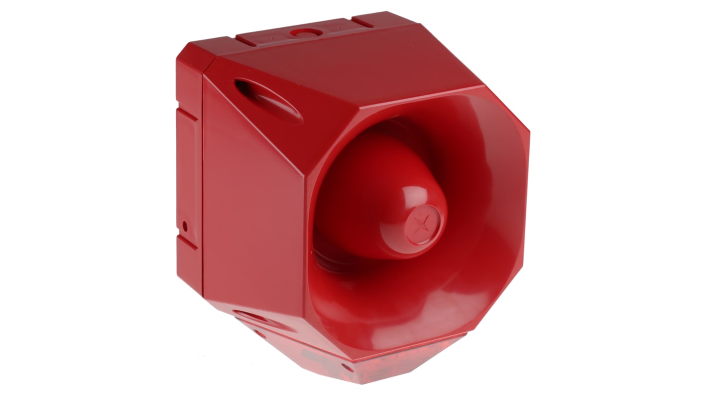 Indicator luminoso y acústico LED Eaton Eaton Fulleon, 18 → 30 Vdc, Rojo, Intermitente, 110dB @ 1m, IP66