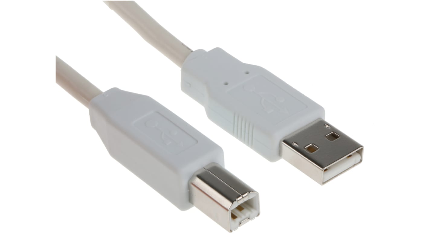 Kabel USB Złącze A USB A Złącze B USB B dł. 1.5m Przewód USB USB 2.0 kolor: Biały