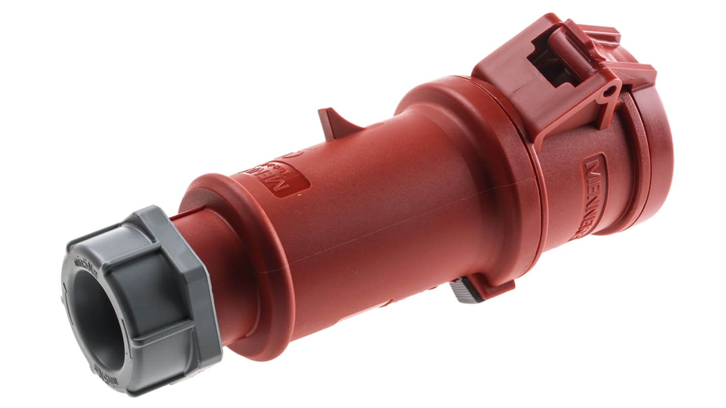 Conector de potencia industrial Hembra, Formato 4P, Orientación Recto, ProTOP, Rojo, 400 V, 32A, IP44