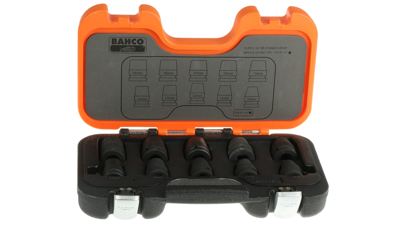 Bahco インパクトソケットセット1/2 インチ 10ピース D/S10