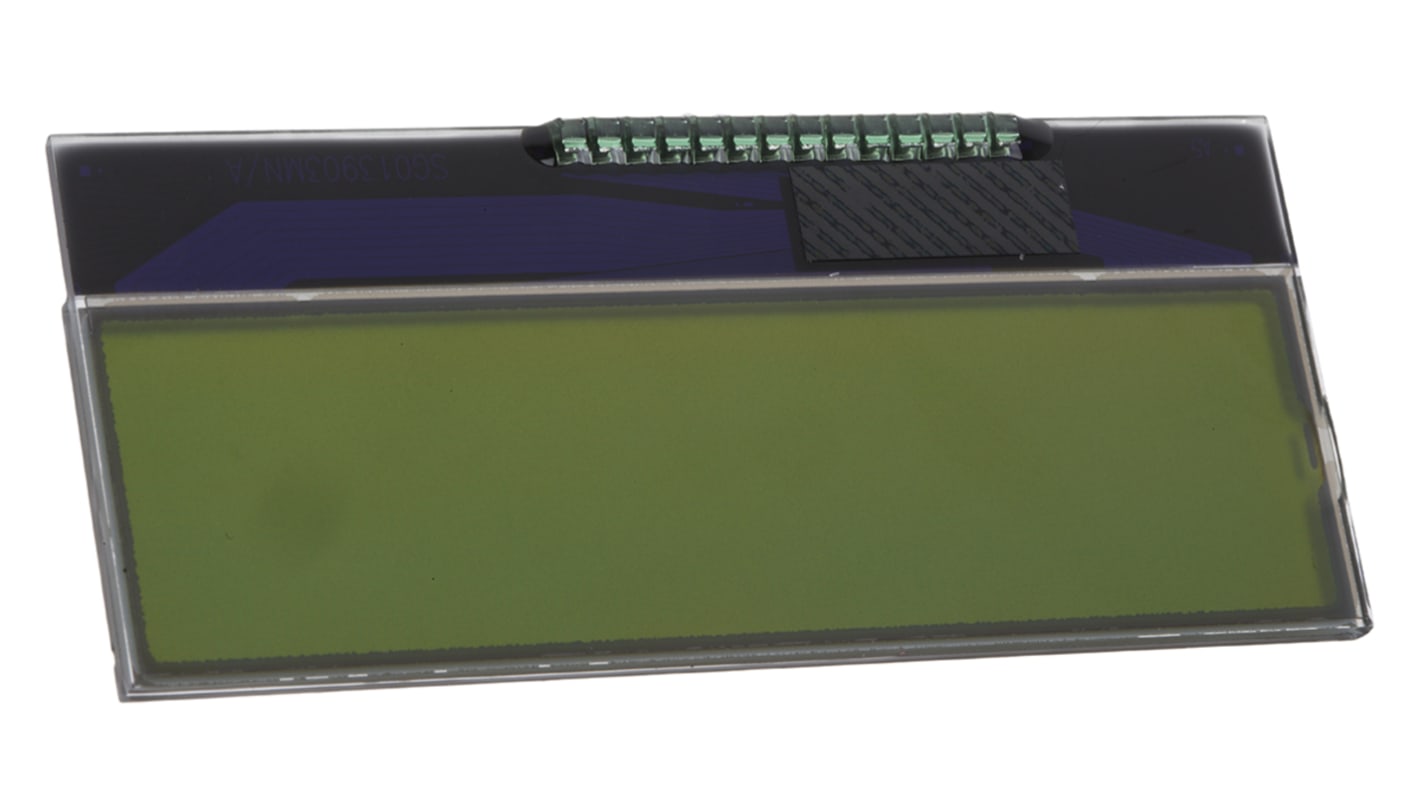 Displaytech 162COG-BA-BC Alphanumeric LCD Display, Yellow on Green, 2 Rows by 16 Characters, Reflective