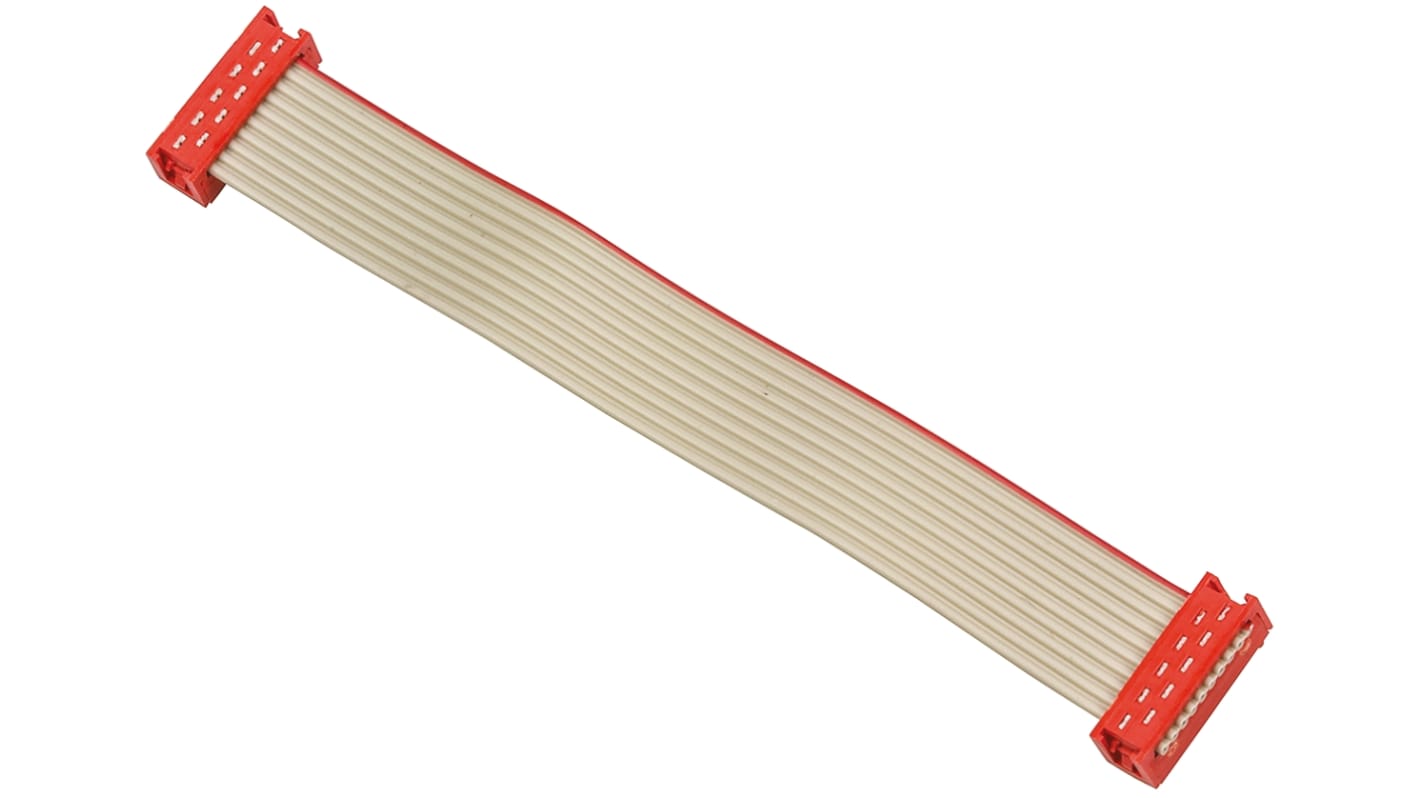 TE Connectivity MICRO-MATCH Series Ribbon Cable Assembly, 100mm Length, Micro-MaTch IDC to Micro-MaTch IDC