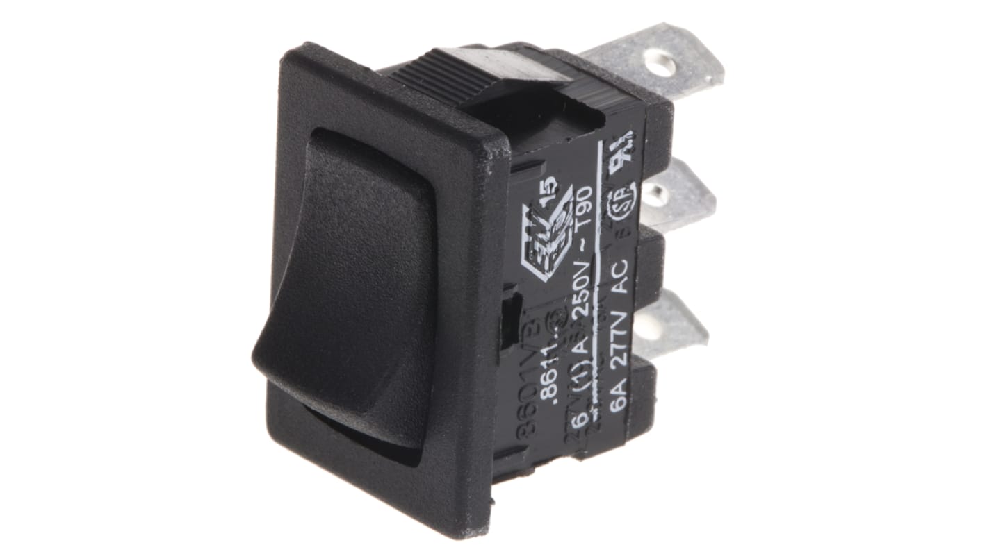 Arcolectric Tafelmontage Wippschalter, 1-poliger Ein/Ausschalter (Ein)-Ein, 6 A 12.9mm x 19.4mm