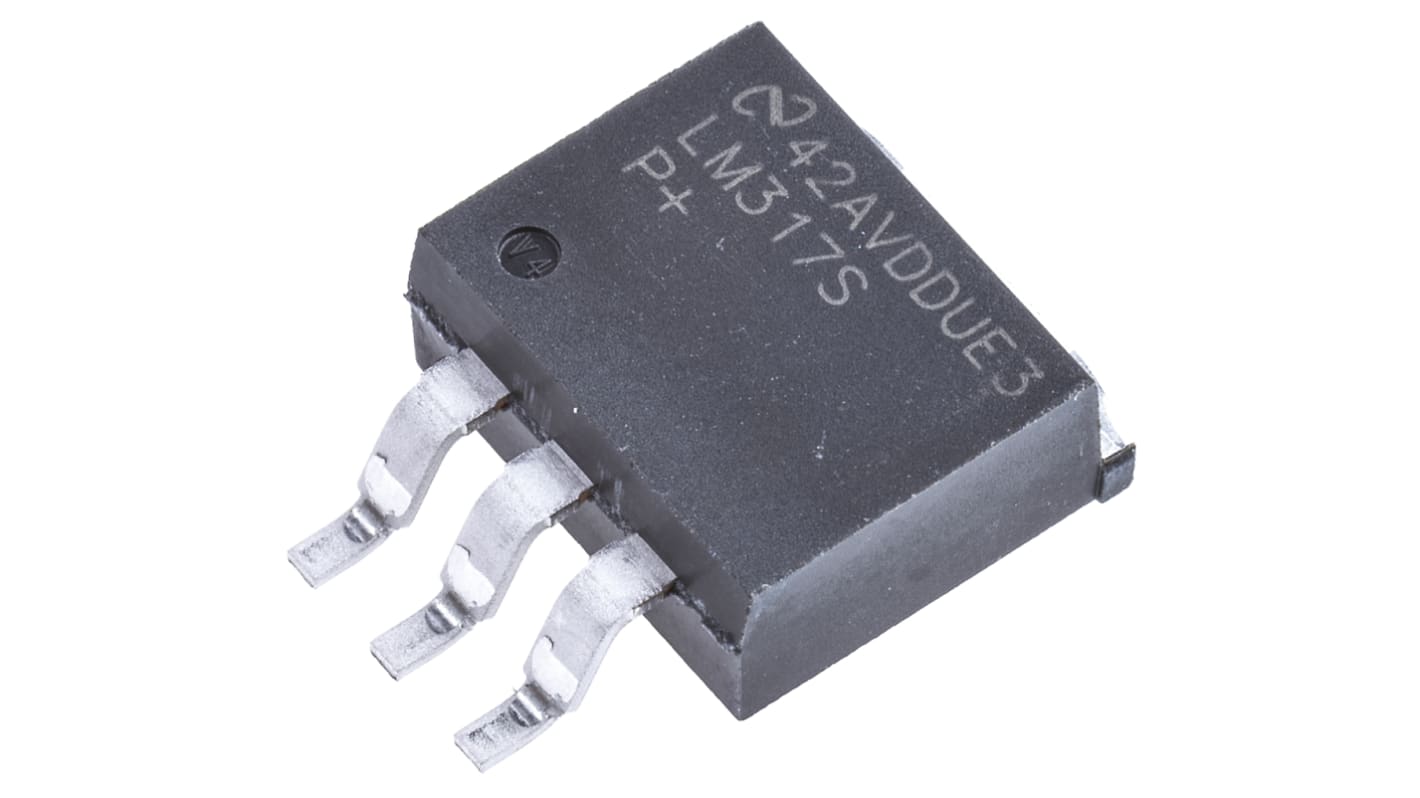 Regulador de tensión LM317S/NOPB, 1.5A D2PAK (TO-263), 3 pines, Ajustable