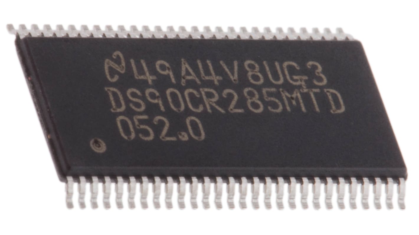 Transmisor LVDS, DS90CR285MTD/NOPB, Quad, LVCMOS/LVTTL, 1848Mbps, TSSOP, 56-Pines